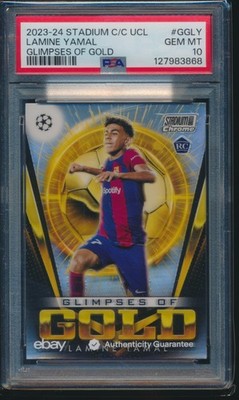 PSA 10 LAMINE YAMAL 2023 TOPPS STADIUM CLUB CHROME GLIMPSES OF