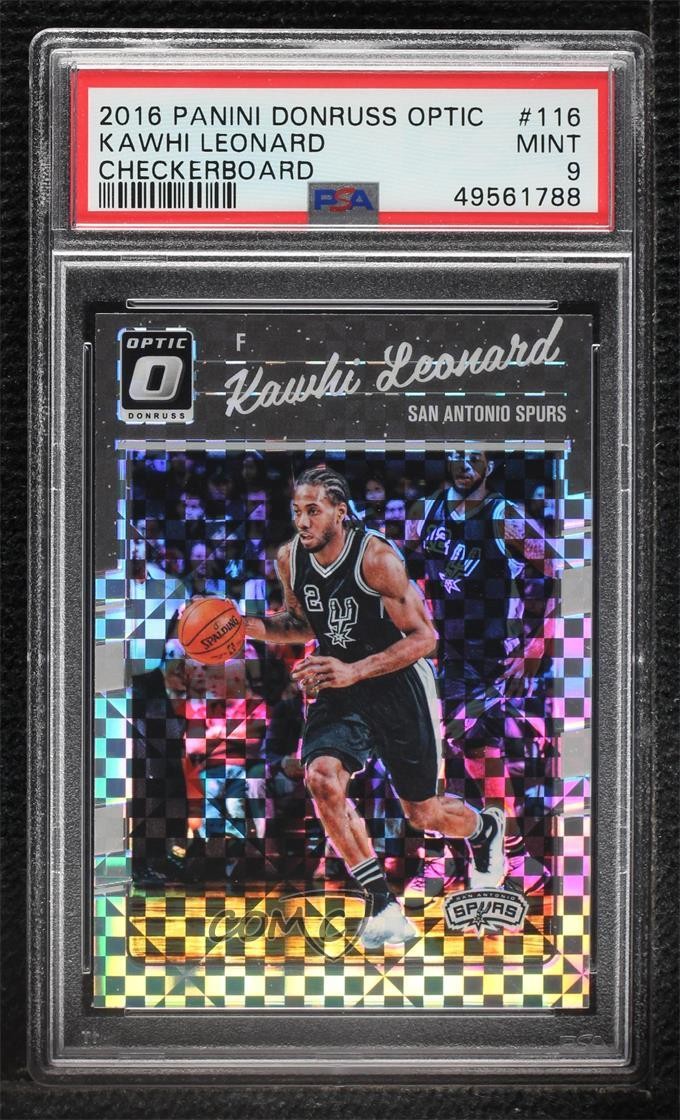 2016-17 Panini Donruss Optic Checkerboard Prizm Kawhi Leonard #116 PSA 9 MINT