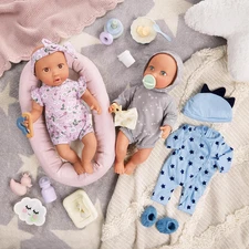 – Meal Time & Changing Set – Diaper, Bib & Pretend Food – 14-Inch Baby Doll A...