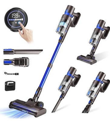 Cordless Vacuum Cleaner 550W 45KPA 50Min Stick Vacuum for Pet Hair Carpet Floor