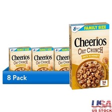 Oat Crunch Oats N Honey Breakfast Cereal Family Size 24oz Whole Grain Snack New