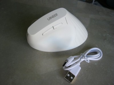 Uineer Wireless Vertical Mouse with charging cable & USB dongle - FREE SHIPPING