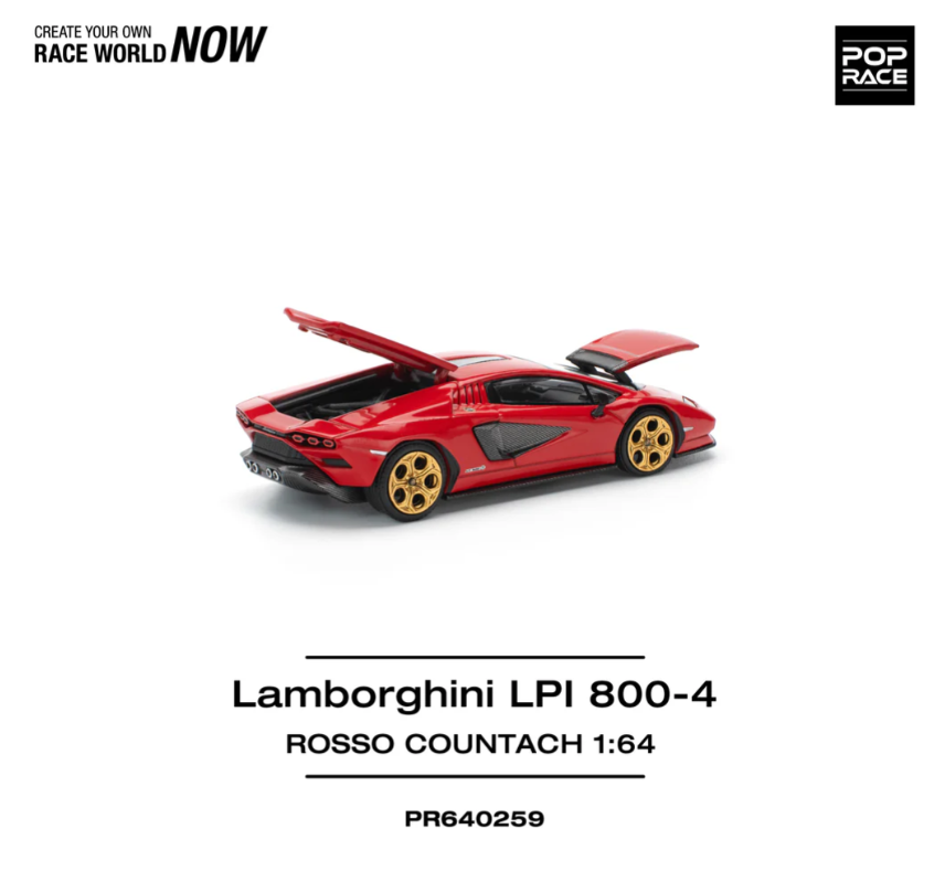 Pop Race Lamborghini Countach LP800-4 Red 640259 1/64 | eBay
