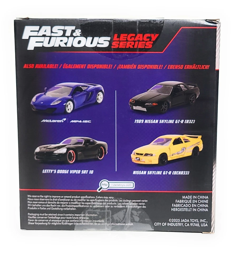 Jada Toys 1/32 Fast & Furious Legacy Nissan Skyline GTR R32 & R33 Twin Pack New - Image 4 of 4