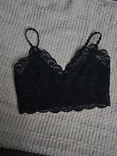 Maidenform Women's Wireless Bralette Large NEW Navy Lace