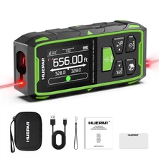 656ft/200M Dual Laser Distance Measuring Tool, Huepar Professional Rechargeab...