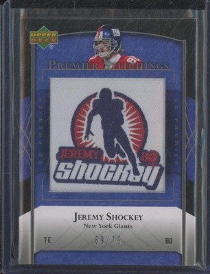 2007 Upper Deck UD Premier JEREMY SHOCKEY Stitchings Alternate Logos /75 BIN78