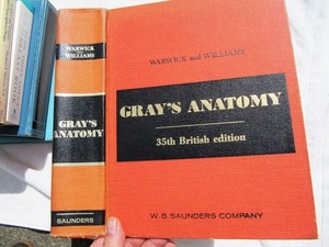 VINTAGE GRAY'S ANATOMY Textbook 35th British ED 1973 Warwick Williams SAUNDERS.