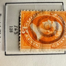 US Scott #163 15c Used Daniel Webster Bank Note Stamp