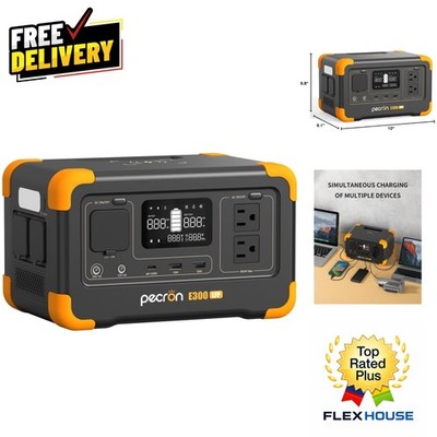 Compact E300LFP Power Station - Fast Charge 288Wh for All Your Essential Devices