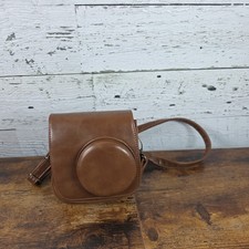 Fujifilm Instax Mini 11 Case Brown PU Leather with Adjustable Shoulder Strap