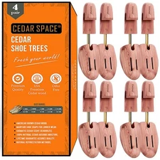 Wooden Shoe Stretcher Tree, 6.5-14 Sizes Cedar Wood Shoe Trees,2/4PC Shoe Str...