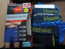 Hanes Men's 3-Pack Comfort Flex Fit Boxer Briefs Ultra Soft Cotton Stretch S/P