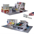 Diorama 1:64 Diecast Garage Model LED Japanese Model Car Scene Display Case US