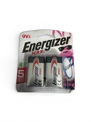 2 pack Energizer MAX 9V Alkaline Batteries #522BP-2