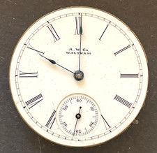 Antique Waltham 1873 Seaside AW Co. Pocket Watch Movement Parts/Repair 6s 7j USA
