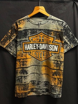Vintage 1996 Harley Davidson Brick Wall AOP T Shirt Made In USA sz L/G