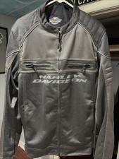 Harley Davidson Men's Affinity Colorblocked Mesh Riding Jacket Gray Size Tall L