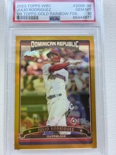 Julio Rodriguez 2023 Topps World Baseball Classic /50 Gold Rainbow Foil PSA 10
