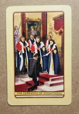 1 x VINTAGE COLES SWAP CARD THE CEREMONY OF KNIGHTHOOD