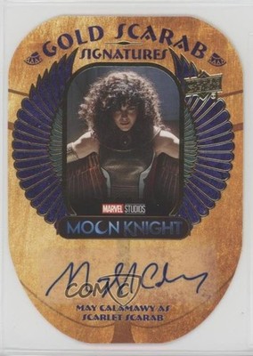 2023 Upper Deck Moon Knight Gold Scarab Signatures May Calamawy #GSS-SS Auto ob9