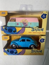 2Lots  Jada Hollywood Rides Disney Stitch VW Beetle & ’61 Volkswagen Bus  1:32