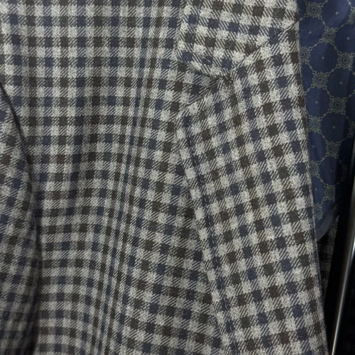 Tasso Elba Blazer Men Gray Plaid Two Button Wool Blend Sport Coat Size XL image 9