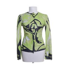 Emilio Pucci, Lederjacke, Damen, Größe: 36, Grün/Mehrfarbig #WLx
