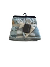 Modern Moments by Gerber Baby  Toddler Boy Patchwork Blanket Size 38inx29in