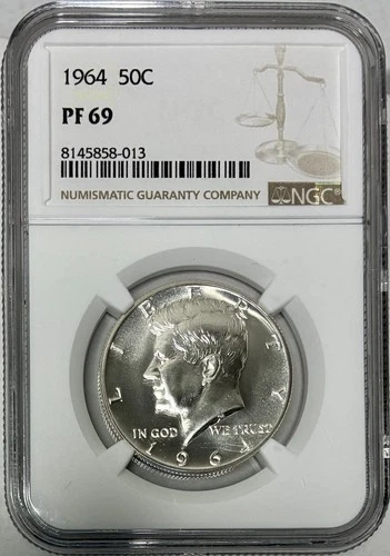1964 Proof Kennedy Half Dollar, NGC PF-69, Extremely High Grade Proof!