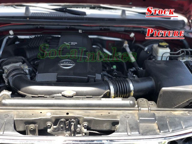 Kit de admisión de aire y filtro REVESTIMIENTO NEGRO para Nissan Xterra 2005-2014 4,0 L V6 Foto 3 de 4