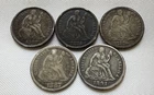 Lot of 5x SEATED LIBERTY Silver Dimes 10C **RARE EARLY US TYPE COINS** 1868-1891