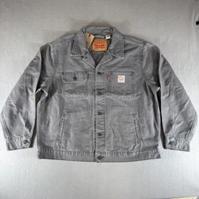 Levi's Workwear Men Relaxed Fit Sunrise Trucker Jeans Jacket  Gray Size M  NWT