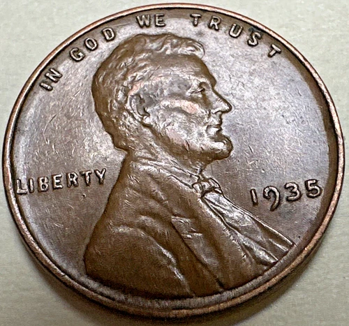 1935 1C BN Lincoln Cent WHEAT PENNY 266X