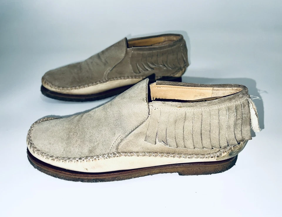 Patrick Cox Wannabe Brown Suede Shoes EU 43.5 UK 10.5 Vintage Tassle Moccasin - Image 2 of 4
