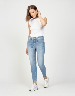 GANG 160951-739-7533 AMELIE Jeans Denim Cropped relaxed fit helle Waschung blau