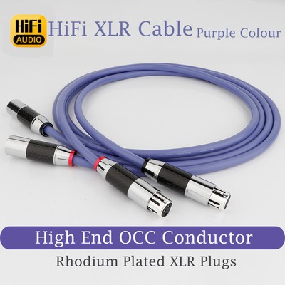 Pair Audio RCA Cable XLR Cable HIFI Carbon Fiber XLR Plug Male/ Female Connector