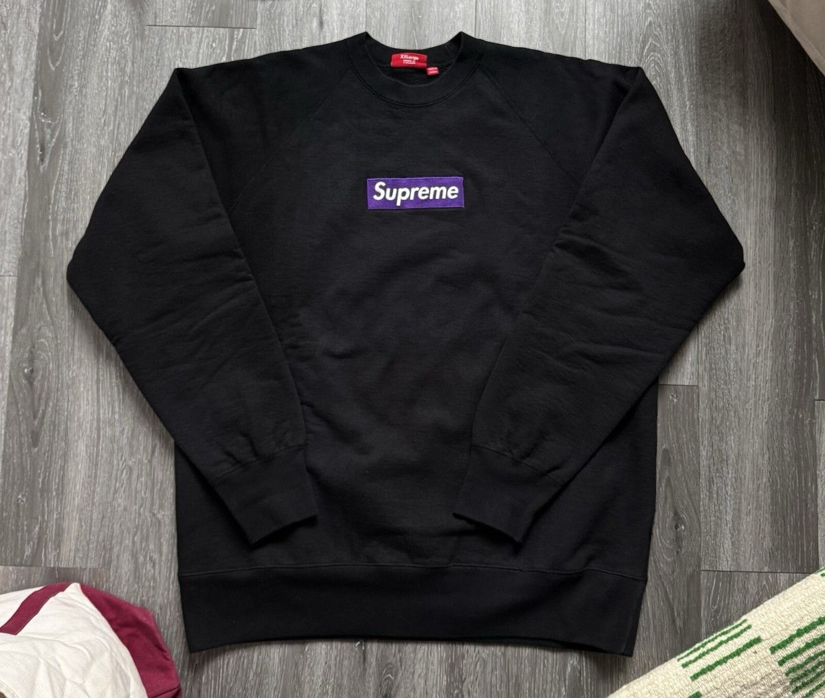 Supreme Purple On Black Box Logo XXL 2006 | eBay