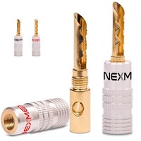 Hohl Bananenstecker 4Mm Vergoldet 4X Stecker Nexmex FüR Hifi Lautsprecherkabel