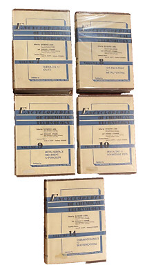 Vtg Encyclopedia Of Chemical Technology 1950 s Vol 7, 8, 9, 10, 14 Hard Cover