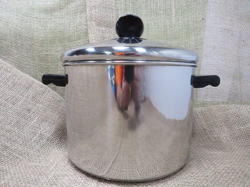8 QT Farberware Stainless Pasta Stock Pot w Dual Strainer Locking Lid EUC Clean - Picture 12 of 16