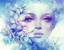 FANTASY ART PRINT December Anna Dittman