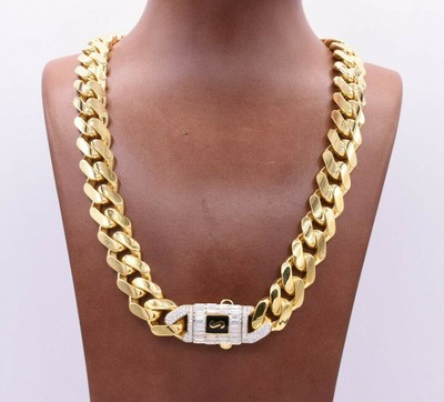 15mm Miami Cuban Link Monaco Chain 