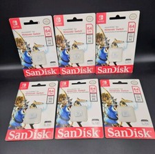 Lot of 6 SanDisk MicroSDXC Card 64GB for Nintendo Switch / Switch Lite