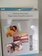  Photo Paper 8.5" x 11" Premium Heavy Weight Gloss by Jot 8 sheets 