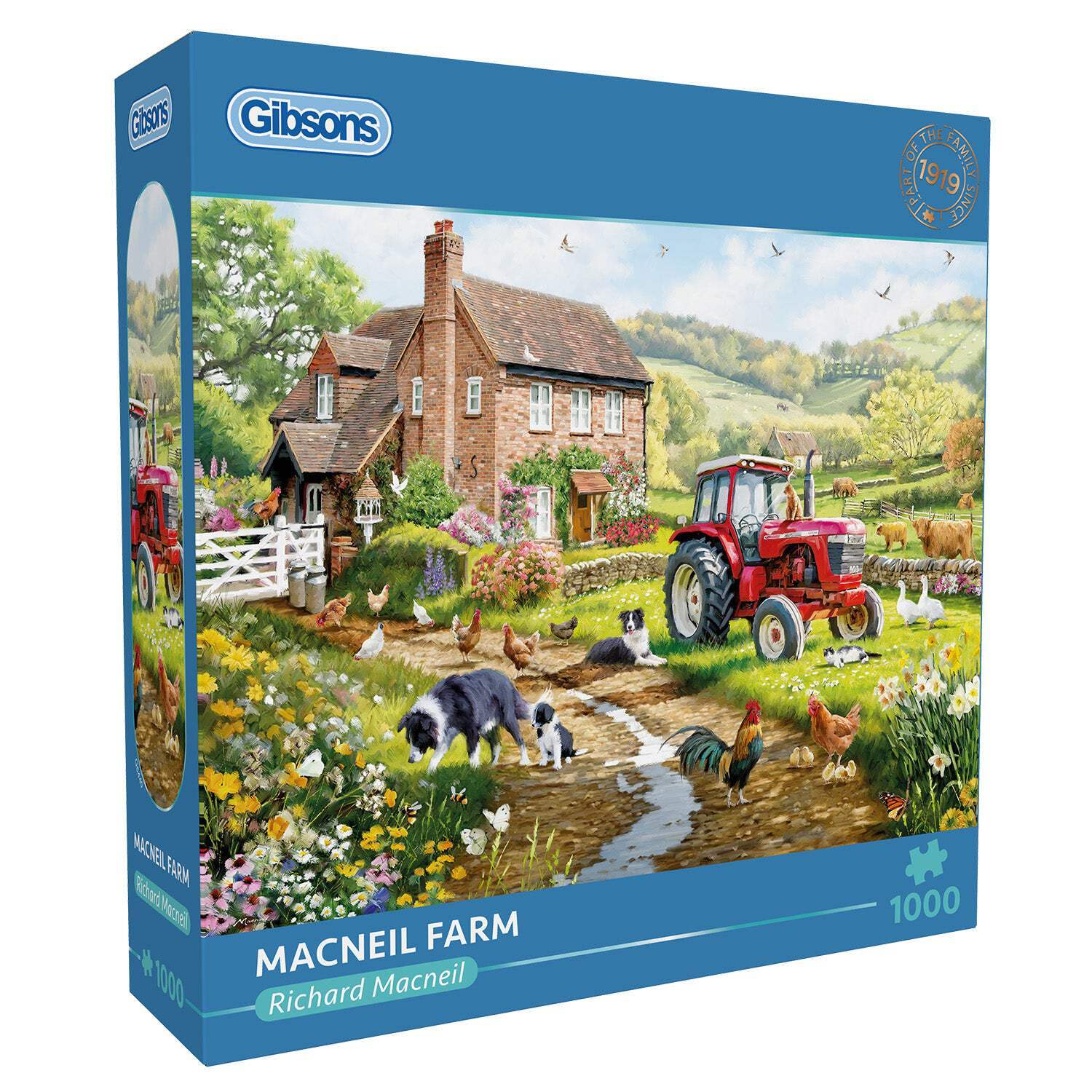 Gibsons Macneil Farm 1000 Piece Adult Jigsaw Puzzle Traditional Farm Life Animal
