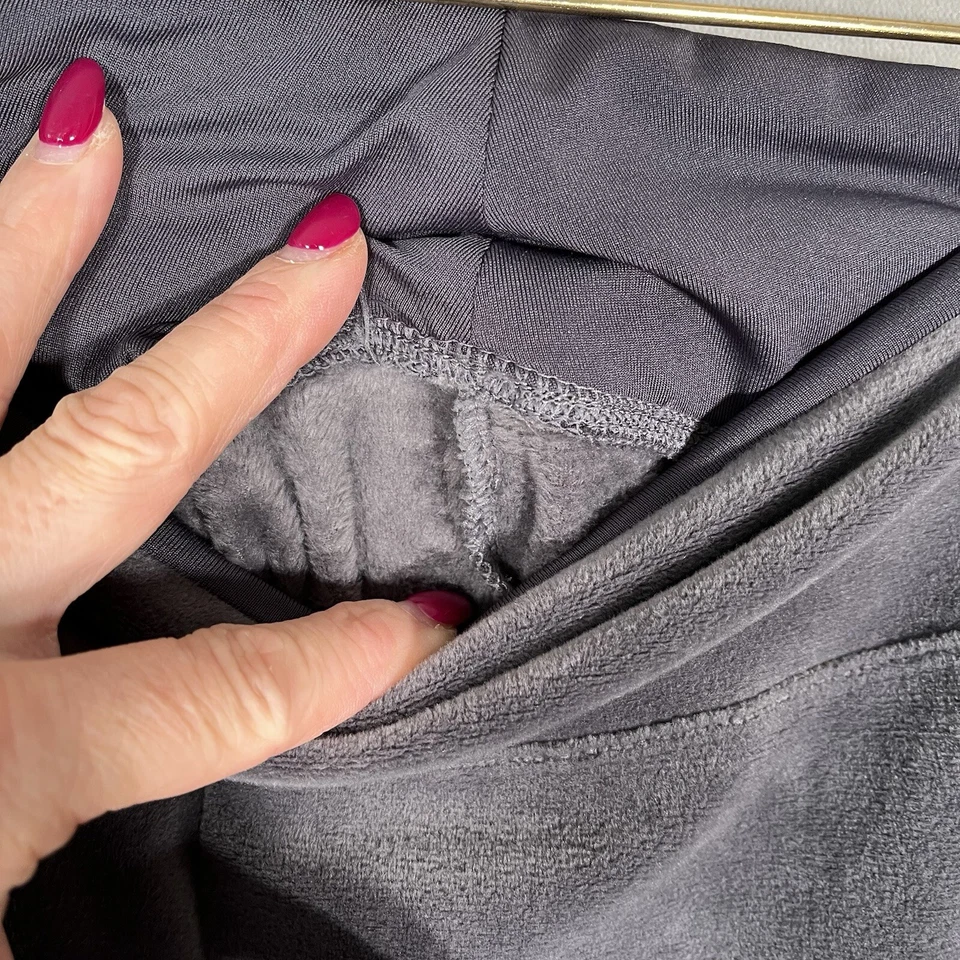 Cuddl Duds Grey Velour Soft Athletic Leisure Pants Size 2X - Image 3 of 4