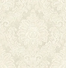 Tone on Tone Damask Wallpaper Tans and Cream by Wallquest DM20809