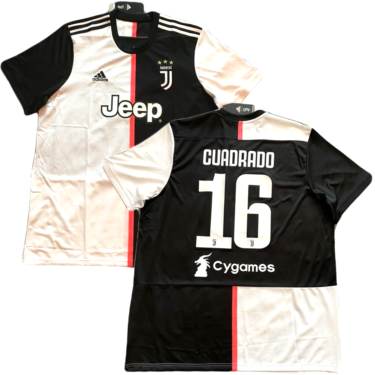 2019/20 Juventus Home Jersey #16 Cuadrado 2XL Adidas Cygames CR7