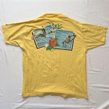 Vintage 80s Sportswear Ocean Sunrise Shirt Size L Made in USA Single Stitch